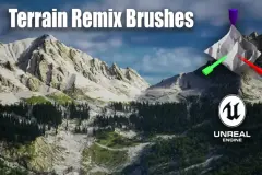 Terrain Remix Brushes - Landscape Creation Tool for UnrealEngine / Blender