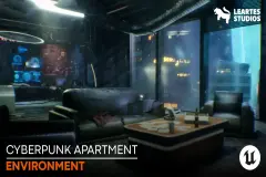 CyberPunked Cyberpunk / Sci - Fi Apartment Interior Environment Kitbash