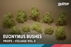 Foliage VOL.5 - Euonymus Bushes (Nanite and Low Poly)