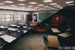 Clean/Horror School Environment