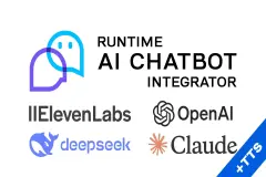 Runtime AI Chatbot Integrator (ElevenLabs, OpenAI, DeepSeek, Claude) +TTS