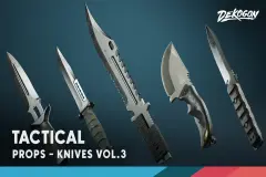 Knives VOL.3 - Tactical (4K Textured FPS Tactical Knives)