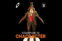 Steampunk hero Character / Professor Alaric Gearthart