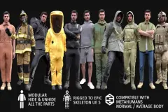 Clothing Collection - Male MH & UE5 Skeletons - Rigged