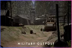 Deserted Military Outpost in the Forest Environment