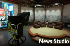 News Studio - Environment for VR, News Reports or Backdrops