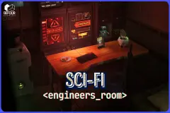 SciFi Engineer's Room Environment
