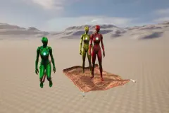 Multiplayer Flying Carpet/Broom with Follow AI