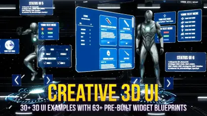 Interactive and Customizable 3D UI Pack