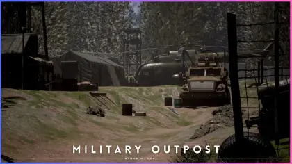 Deserted Military Outpost in the Forest Environment